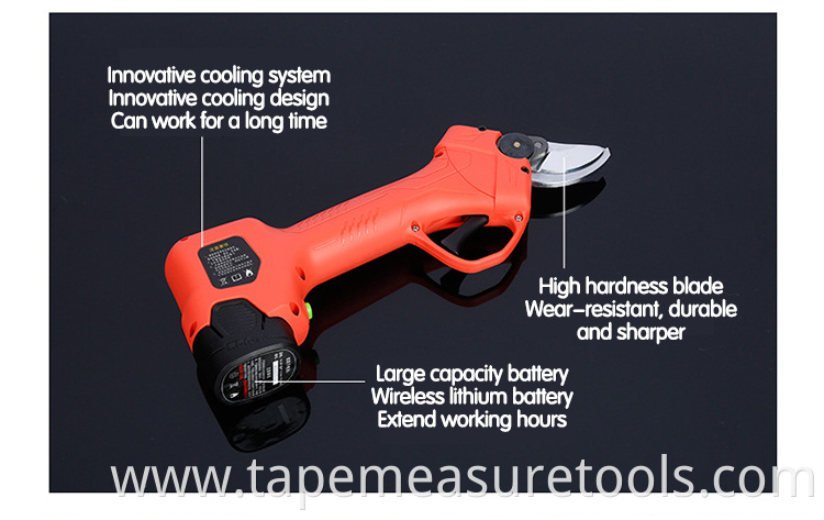 Portable high-quality professional SK5 steel cordless tree pruner electric pruning shears